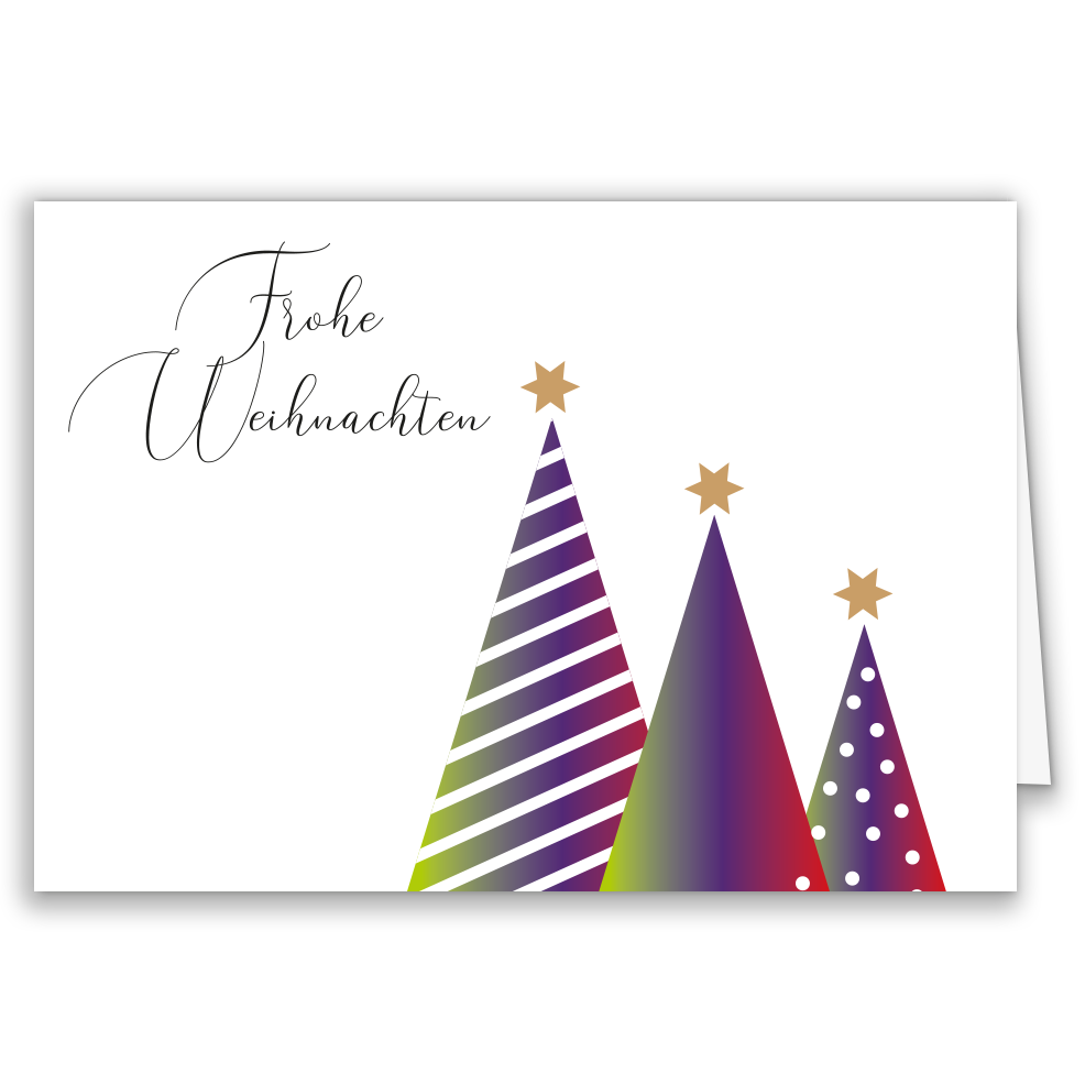 Firmen-Weihnachtskarte „Christmas Trees“