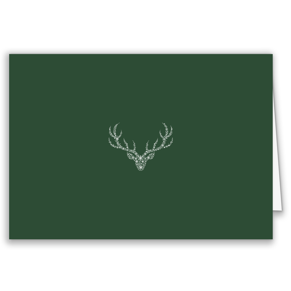 Geschäftliche Weihnachtskarte „Winterhirsch“