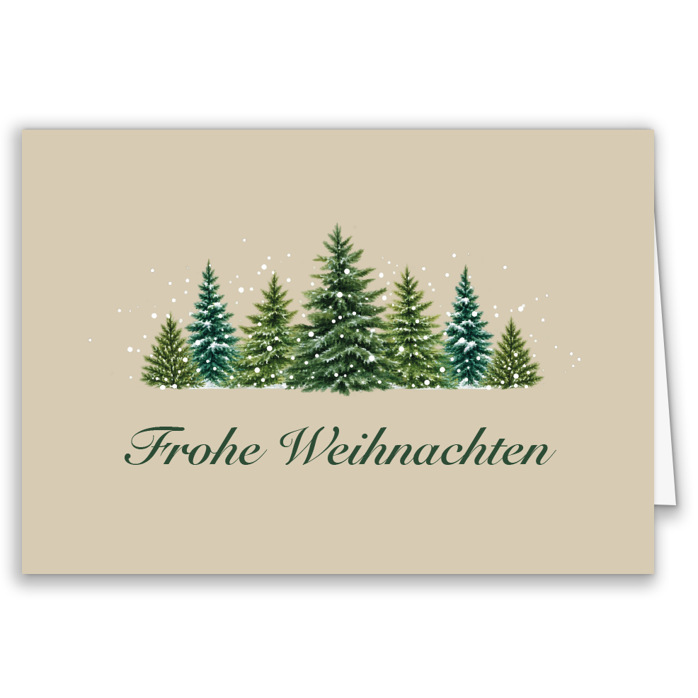 Geschäftliche Weihnachtskarte „Winterwald“