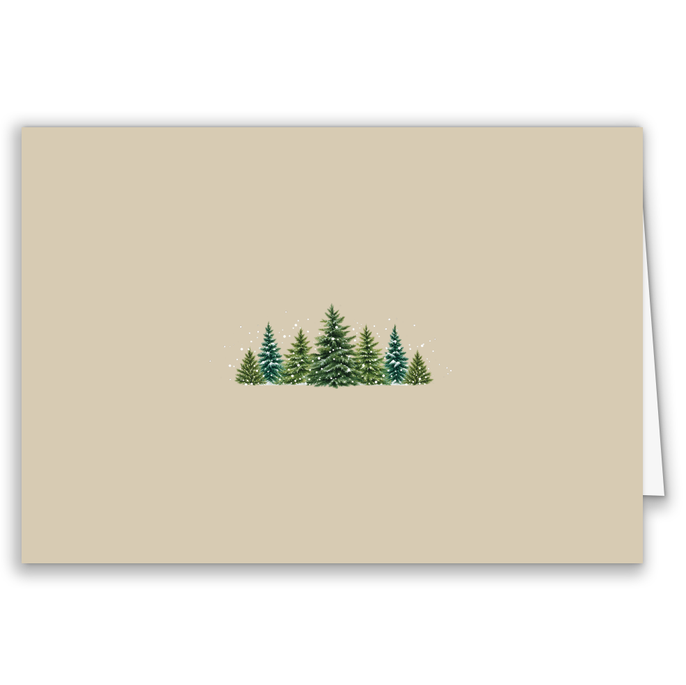 Geschäftliche Weihnachtskarte „Winterwald“