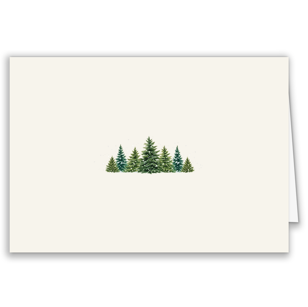 Geschäftliche Weihnachtskarte „Winterwald“