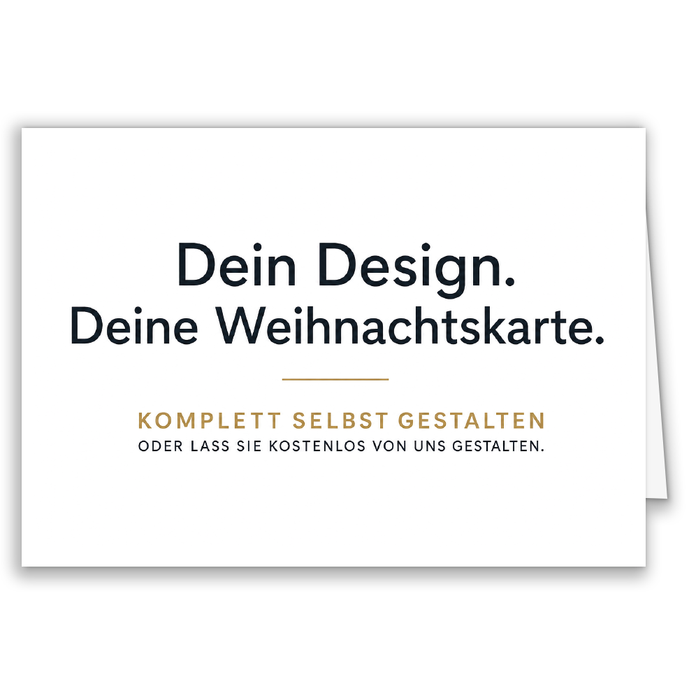 Geschäftliche Weihnachtskarte „Dein Design quer“