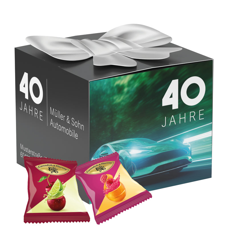 Geschenkbox Midi Schleife Bonbons