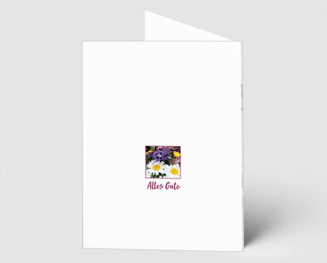 Grusskarte bunter Blumenstrauß