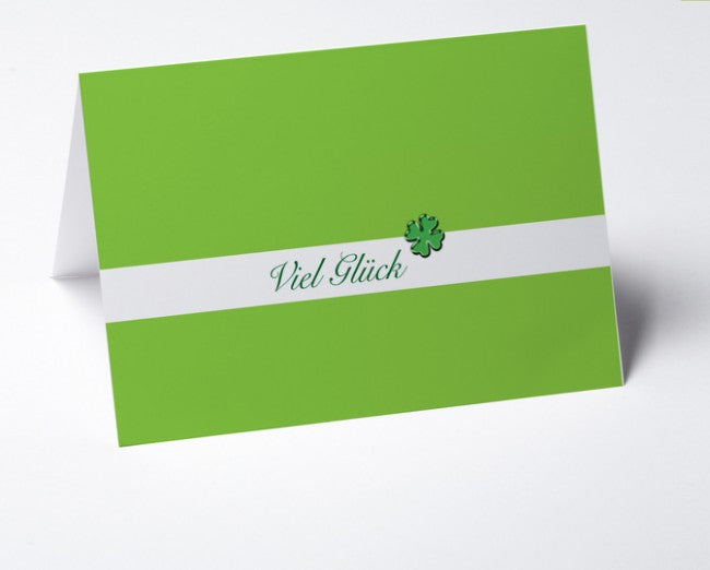 Grusskarte Glücksklee grün