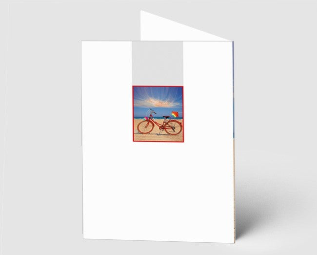 Grusskarte rotes Fahrrad