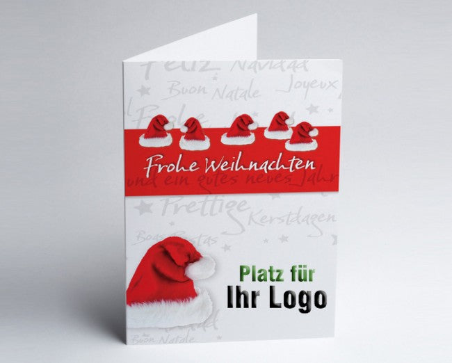 Weihnachtskarte Nikolausmützen