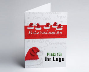 Weihnachtskarte Nikolausmützen