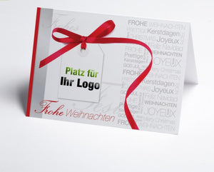 Weihnachtskarte rote Schleife