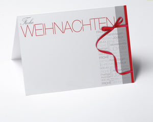 Weihnachtskarte rote Schleife
