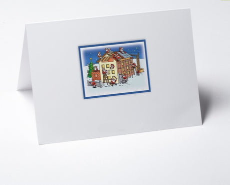 Weihnachtskarte Logo-Branchenkarte Hausbau verschiedene Gewerke
