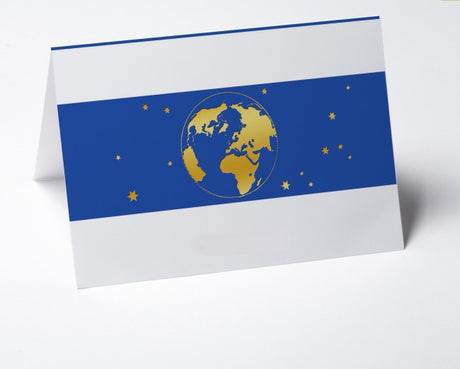 Weihnachtskarte Weltkugel