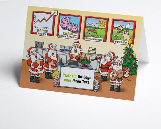 Logo-Weihnachtskarte Branche Finanzen
