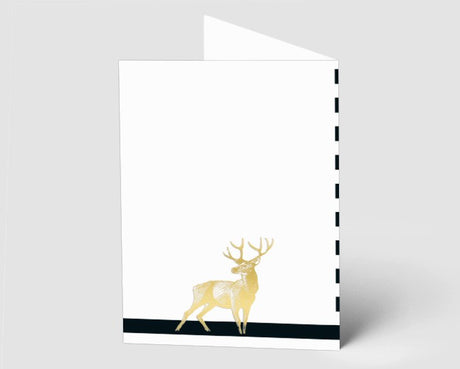 Weihnachtskarte grafischer Hirsch