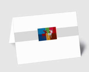 Weihnachtskarte international, bunt