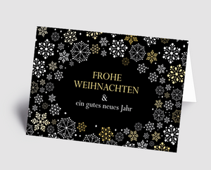 Weihnachtskarte filigrane Schneeflocken