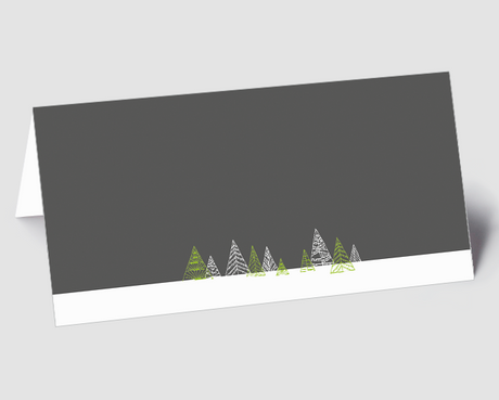 Weihnachtskarte grafischer Winterwald