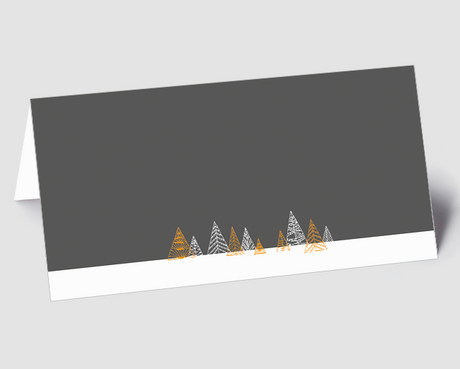 Weihnachtskarte grafischer Winterwald