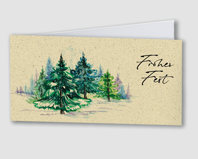 Weihnachtskarte Winterwald