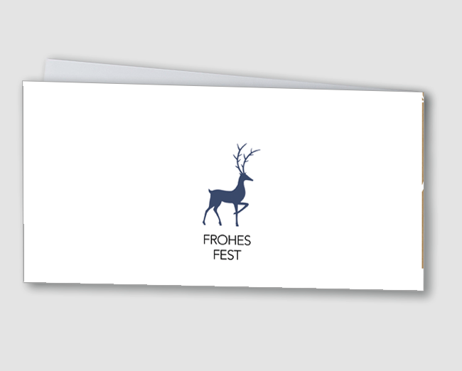 Weihnachtskarte Tiere im Winterwald