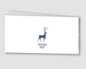 Weihnachtskarte Tiere im Winterwald