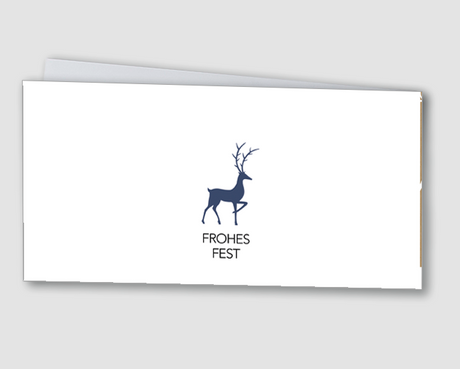 Weihnachtskarte Tiere im Winterwald