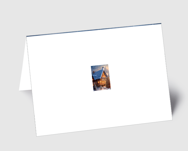 Weihnachtskarte verschneiter Weihnachtmarkt