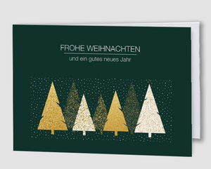 Weihnachtskarte Glitzerwald