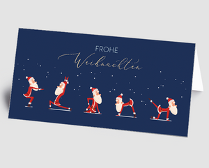 Weihnachtskarte Yoga-Weihnachtsmänner