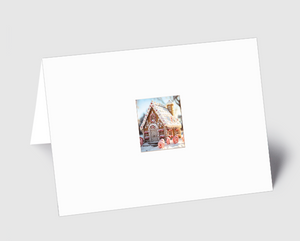 Weihnachtskarte Lebkuchenhaus