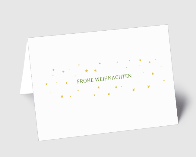 Weihnachtskarte Glitzerkugeln