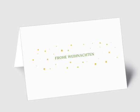 Weihnachtskarte Glitzerkugeln