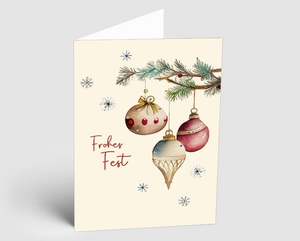 Weihnachtskarte Weihnachtskugeln