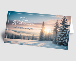 Weihnachtskarte Winterwald
