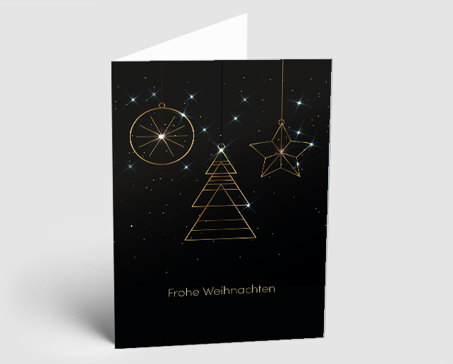 Weihnachtskarte Ornamente