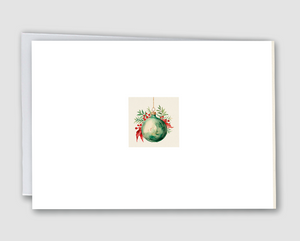 Weihnachtskarte Aquarell Kugel