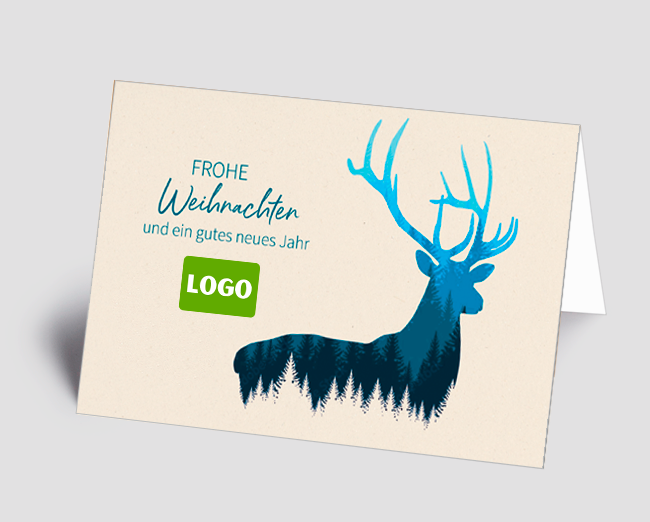 Weihnachtskarte König der Wälder