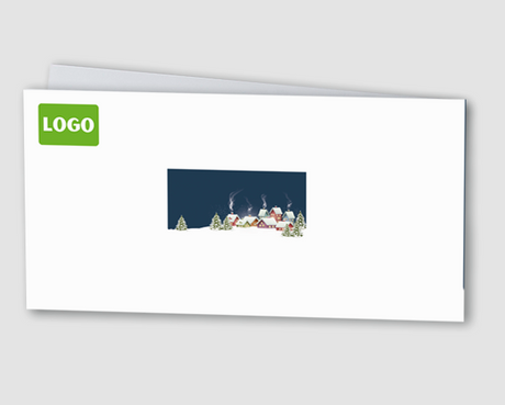 Weihnachtskarte Winterdörfchen