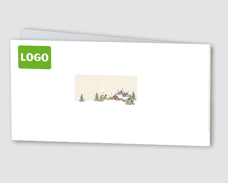 Weihnachtskarte Winterdörfchen