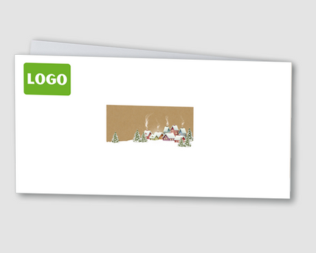 Weihnachtskarte Winterdörfchen