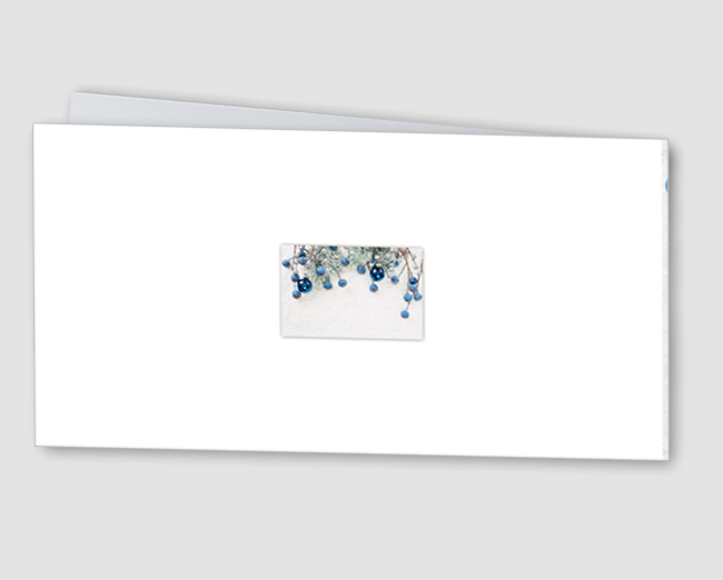 Weihnachtskarte Blaue Beeren