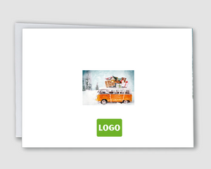 Weihnachtskarte Weihnachtsbulli