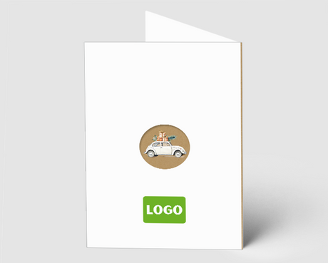 Weihnachtskarte VW-Käfer