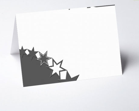 Weihnachtskarte Sterne weiß