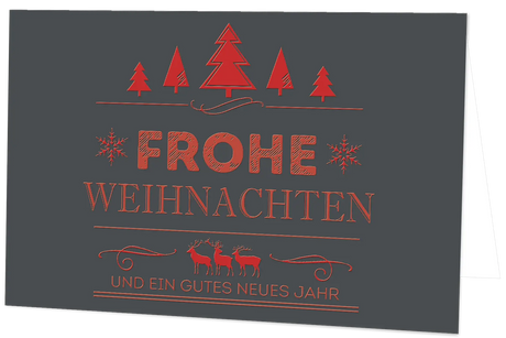 Weihnachtskarte Vintage Line: Frohe Weihnachten