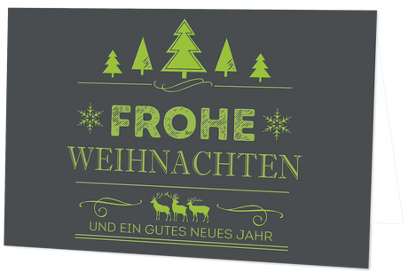Weihnachtskarte Vintage Line: Frohe Weihnachten