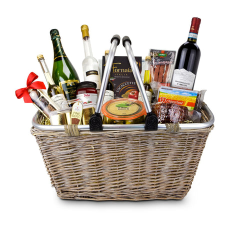 Geschenkkorb XXL - Einkaufskorb mit 14 leckeren Produkten