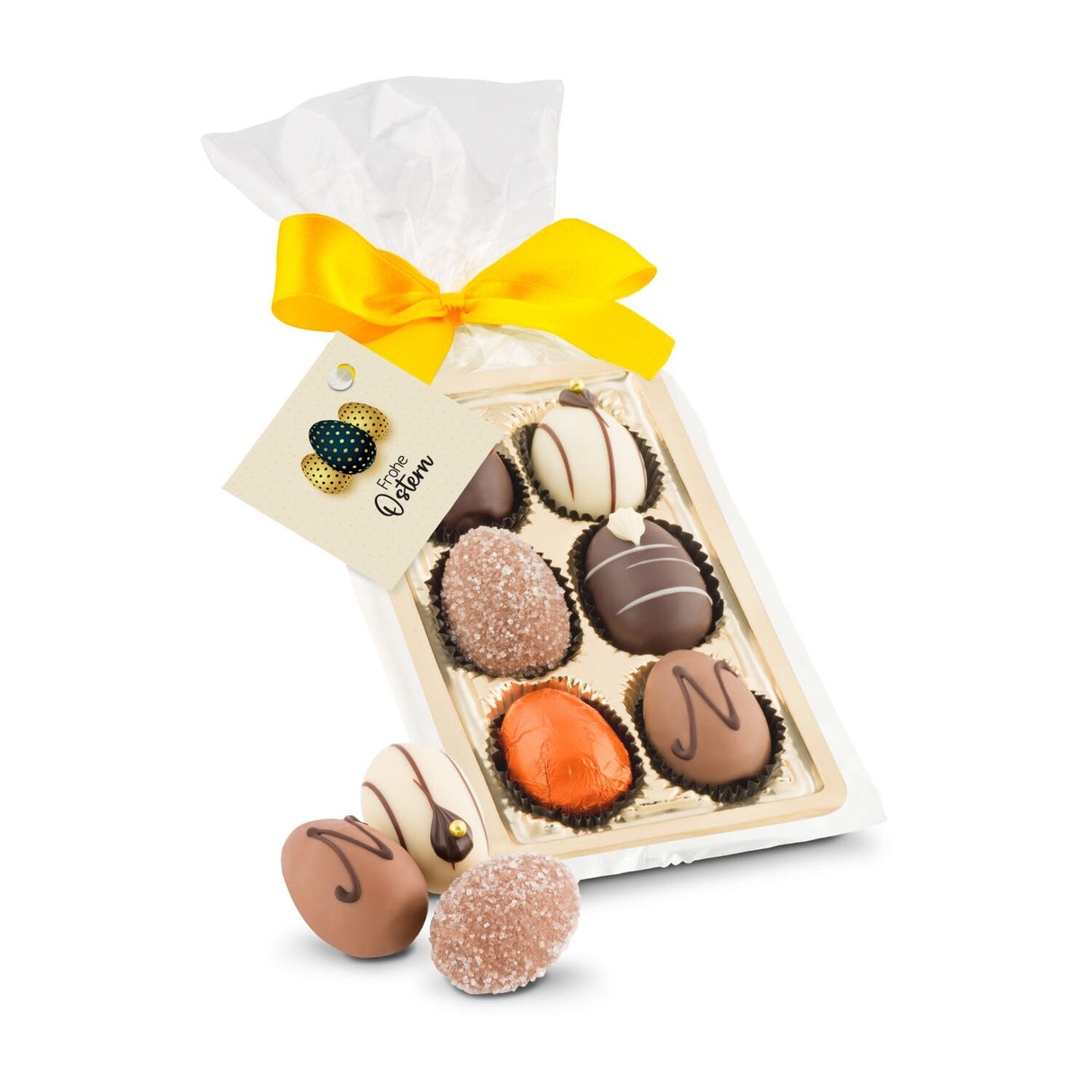 Schokoladen-Pralineneier, 6 Stück