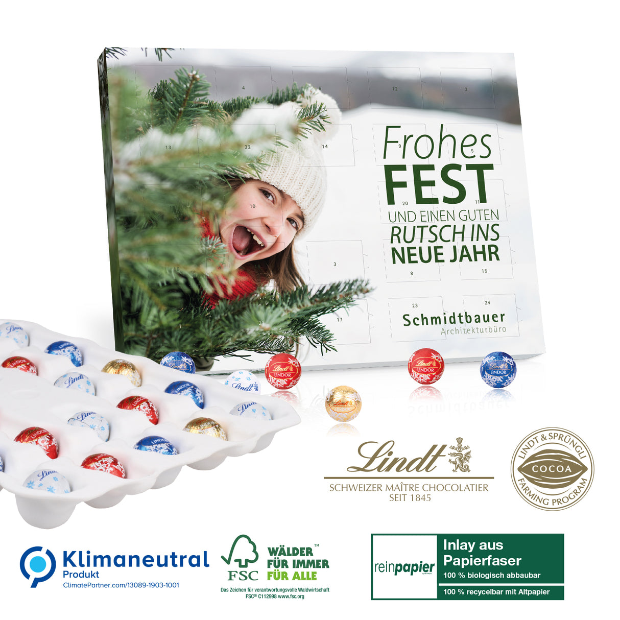 Tisch-Adventskalender Lindt „Gourmet Edition“ Organic