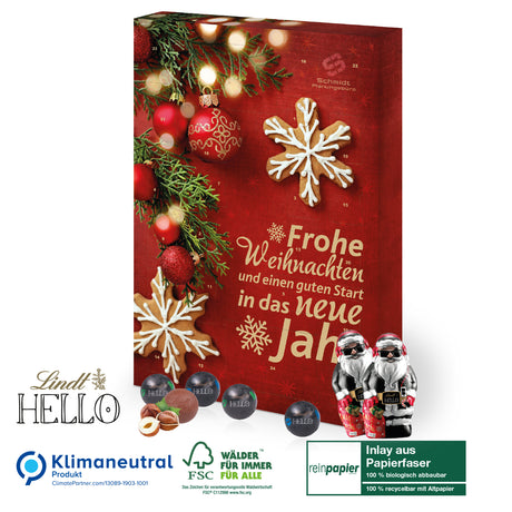 Werbeartikel Adventskalender Lindt Hello mit Logo für Firmen